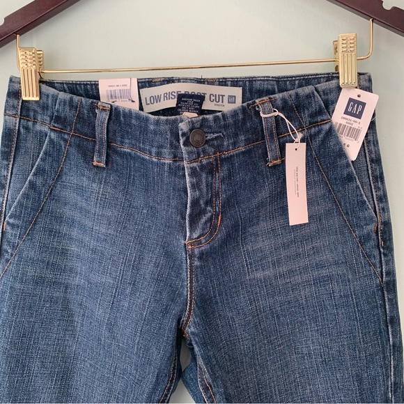 NWT Vintage GAP 2003 Low Rise Boot Cut Stretch Denim Jeans 2 Deadstock - Picture 2 of 8